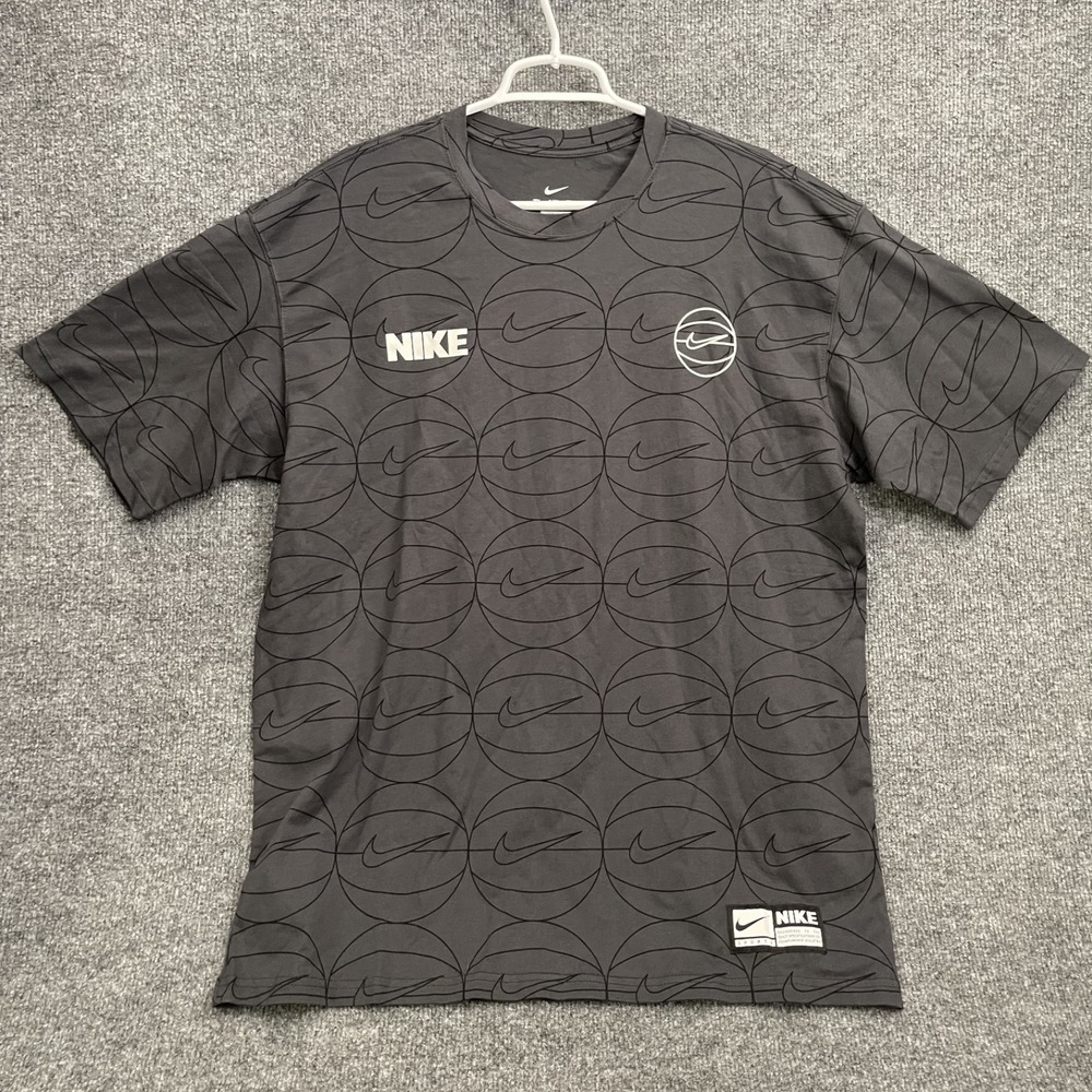 Nike The Nike Tee Basketball Shirt Mens Sz L Loose Short Sleeve Gray FN0797-060